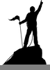 Man Climbing Mountain Clipart Image