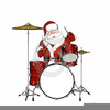 Santa Playing The Drums Clipart Image