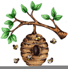 Vintage Beehive Clipart Image