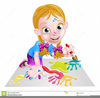 Cartoon Paint Brush Clipart Image