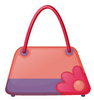 Pink Fashion Bag Illustration White Background Image