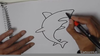 Simple Shark Drawing Image