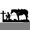 Cowboy Praying Clipart Image