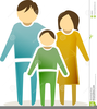 Mom Dad Kid Clipart Image