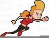 Free Running Woman Clipart Image