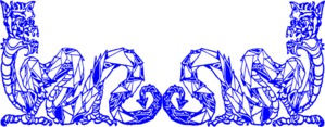 Blue Dragons Clip Art