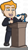 Podium Speaker Clipart Image