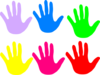 Hands - Various Colors Clip Art