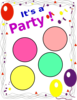 Party Stamp Collection Page Clip Art