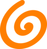 Orange Spiral Clip Art