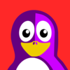 Purple Penguin Clip Art