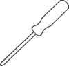 Screw Driver Black Clip Art