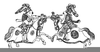 Knights Jousting Clipart Image