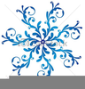 Graphic Snowflake Clipart Image