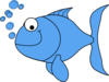 Light Blue Fish Clip Art