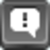 Free Grey Button Icons Message Attention Image