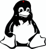 Tux Penguin Sitting Clip Art