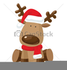 Santa And Reindeer Clipart Image