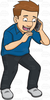 People On Phones Clipart Image