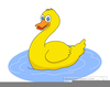 Duck In Water Clipart Image