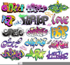 Graffiti Alphabet Clipart Image