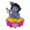God Krishna Clipart Image