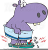 Birthday Hippo Clipart Image