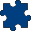 Deep Blue Puzzle Piece Clip Art