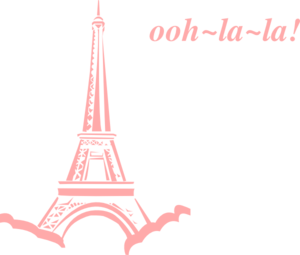 Pink Eiffel Ooh-la-la Clip Art