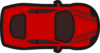 Red Car - Top View Clip Art