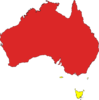 Australia Map Red Clip Art