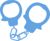 Handcuffs Police Blue Clip Art