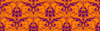 Purple On Orange Damask Clip Art