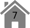 Seven Gray House Clip Art