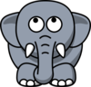 Elephant Looking Up Clip Art