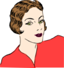 Vintage Lady In Color Clip Art