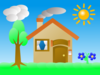 House Summer Scene Clip Art