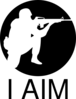 Circle Soldier Aiming Clip Art