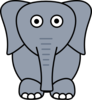 Gray Elephant Clip Art