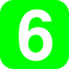 Number 6 Green Clip Art