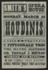 Return Of The Greatest Of All Magicians, The Houdinis, Harry, Bessie  Original Introducers Of Metamorphosis, Greatest And Finest Trunk Mystery The World Has Ever Seen, Challenge Hand-cuff Act, Open To The World .... Clip Art