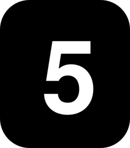 Black 5 Clip Art