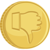 Thumbs Down Gold Coin Clip Art