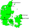 Denmark Outline Map Clip Art