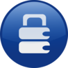 Blue Secure Button Clip Art