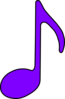 Eighth Note Purple Clip Art