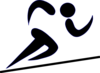 Runner Blk Line No Stripe Clip Art