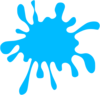 Blue Ink Splash Clip Art