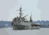 The Amphibious Transport Dock Ship Uss Dubuque (lpd 8) Sails Into San Diego Harbor. Clip Art