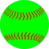 Green Softball Clip Art